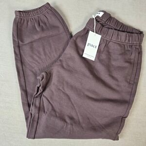 Pact Women's Carob Downtime Sweatpants XL Organic Cotton Lounge Pants